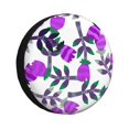 thumbnail image 2 of PUREYAH Vintage Purple Flowers Rv Spare Tire Cover, Wheel Covers Protectors Universal Fit for Camping Travel Trailer Truck 17 inch, 2 of 6