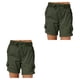 thumbnail image 4 of Guardurnaity Pantalones Cargo, pantalones cortos con bolsillos, cintura holgada, pantalones de verano, ropa de calle elástica, pantalones Type10 NO10, 4 of 4