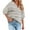 Gray, variant on Ltctricy Plus Size Sweater for Women Oversized Knitted 3/4 Sleeve Pullover Tops Casual V Neck Loose Shirts