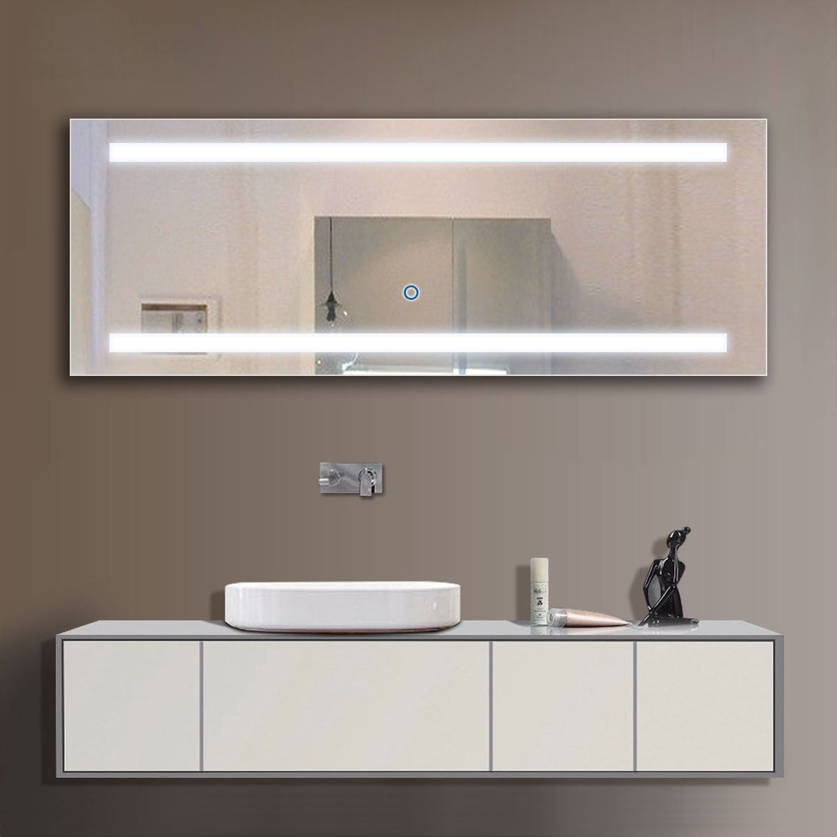 Decoraport Large Rectangle Bathroom Mirror Modern Wall Mounted Decoraport Large Rectangle Bathroom Mirror Modern Wall Mounted Makeup Vanity Over Cosmetic Sink 65 X 24 Inch C230