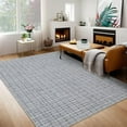 thumbnail image 2 of Modern Plaid Area Rug, 2*3ft/2*6ft/3*5ft/4*6ft/5*7ft/6*9ft/8*10ft/9*12ft/10*13ft Washable Rug Indoor Contemporary Non Slip Rug Soft Comfy Non-Shedding Floor Carpet Low Pile Foldable Thin Rug, 2 of 9