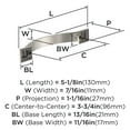thumbnail image 3 of Amerock Sheffield 3-3/4 inch (96mm) Center-to-Center Satin Nickel Cabinet Pull, 10 Pack, 3 of 4
