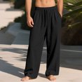 thumbnail image 2 of Akiihool Slim Fit Chinos for Men Men's Premium No Iron Straight Fit Flat Front Casual Pant Black,S, 2 of 5