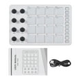 thumbnail image 2 of Controller MIDI Controller Strike Pad RGB Backlight MIDI Keyboard BT Connection Low Latency 3.5mm Output Interface ith 16 Strike Pads 8 Assignable Knobs Note Repeat Portable MIDI, 2 of 7