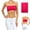 PINK, variant on Womens Strapless Padded Bra Bandeau Tube Top Removable Pads Seamless Crop Grey