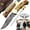 Olive, variant on Best.Buy.Damascus1 Pocket Knife Set, Blue Wood Damascus Steel Hunting Knives, 3 in Blade Length
