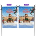 thumbnail image 2 of Merry Christmas Woofmas Xmas Noel Golden Retriever Elf Candy Cane Snow Garden Flag 12x18in Double Sided Goldens Dog Lover Gifts Idea Outdoor Decor - 13017, 2 of 5