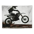 thumbnail image 5 of Orinice  Teens Dirt Bike Wall Hangings, Motocross Rider Tapestry for Kids Boys Adult Living Room, Motorbike Extreme Sport Tapestries Motorcycle Grunge Room Wall Décor, Black White, Large  40x60inch, 5 of 6