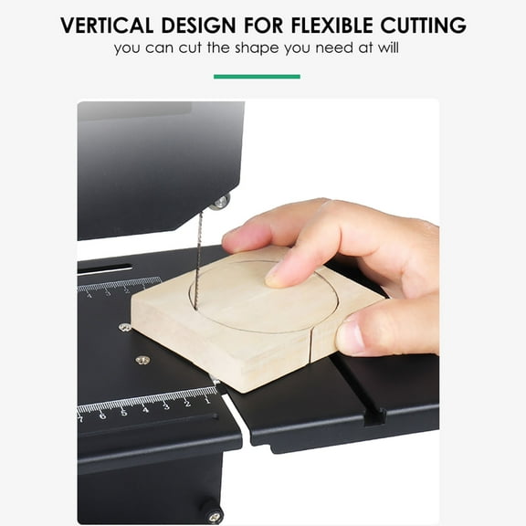 Band Mini Multifunctional Band Saw Machine 1750RPM Benchtop Band Saw Table Saw Electric Desktop Saws Small Household Cutting Tool For Woodworking