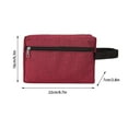thumbnail image 3 of Fiudx Liquidación de ofertas flash Necesario portátil de doble capa para mujer, color rojo sangre, multifuncional, de tela, para guardar artículos de tocador, 3 of 5