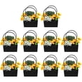 thumbnail image 1 of Paper Handy Gift Bag 10Pcs Kraft Paper Biodegradable Flower Gift Box with Reinforced Handle Multipurpose Portable Flower Packaging Tote Bag for Succulent Plant Pot Cake, 1 of 9