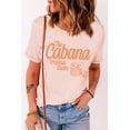thumbnail image 3 of ABPHQTO Camiseta rosa con gráfico The Cabana Tropical Oasis Summer para mujer, 3 of 5