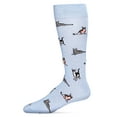 thumbnail image 5 of MeMoi Men's Hip Cool Cats Bamboo Blend Novelty Crew Sock - Mens - Male, 10-13, Dark Denim Heather, 5 of 7