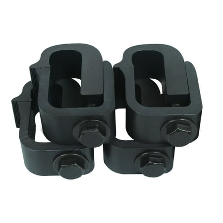Truck Bed Caps For Ford AA-Racks P-AC-03 Clamp for Truck Cap, Camper Shell, Topper for a short bed pickup truck (Set of 4),Black (P-AC(4)-03-BLK) ()