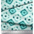 thumbnail image 2 of Soimoi Green polyester Crepe Fabric Diamond Tie-Dye Printed Fabric 1 Yard 42 Inch Wide, 2 of 3
