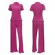 thumbnail image 4 of Txlixc Traje de mujer, camiseta de cuello alto de manga corta con traje de pantalones de piernas anchas Txlixc moda, 4 of 4