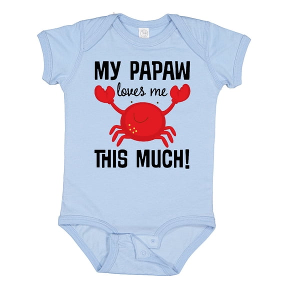 Inktastic My Papaw Loves Me Boys or Girls Baby Bodysuit