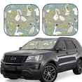 thumbnail image 6 of Kdxio Cute Farm Birds Print 2-Piece Sun Shade Front Windshield - Foldable Car Front Window Sunshades For Most Sedans Suv Truck, 6 of 6