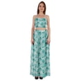 thumbnail image 5 of Bimba 2 Pcs Sexy Beach Party Wear Dress For Womens Printed Smocked Crop Top & Long Skirt CoordSet, 5 of 7