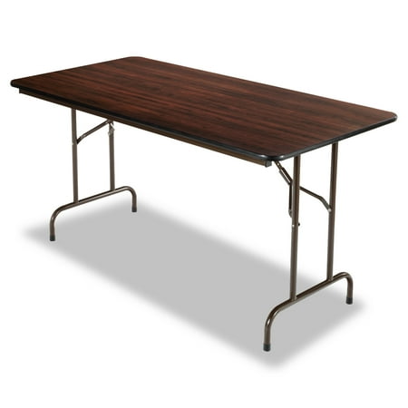Rectangular Walnut Folding Table - Alera Wood Folding Table, Rectangular, 60w x 29 3/4d x 29h, Walnut