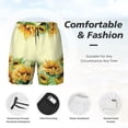 thumbnail image 5 of Haiem Sunflowers On A Yellow Background Men'S Quick-Dry Swim Trunks: Comfortable Beach Shorts With Mesh Lining And Pockets - Ideal For Swimming And Sunbathing Medium, 5 of 9