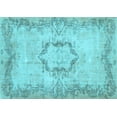 thumbnail image 1 of Ahgly Company Indoor Rectangle Abstract Light Blue Contemporary Area Rugs, 2' x 5', 1 of 4