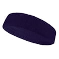 thumbnail image 2 of Couver Unisex Standard Fit Head Sweatbands 3 Pack, Solid Dark Purple, 2 of 7