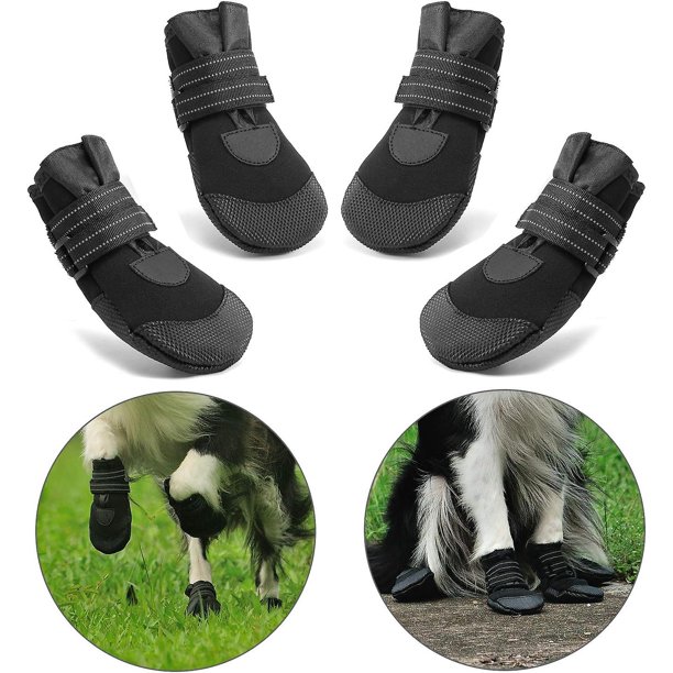 Botas protectoras YONGSHENG para perros pequeños y medianos suela suave antideslizante 4 piezas