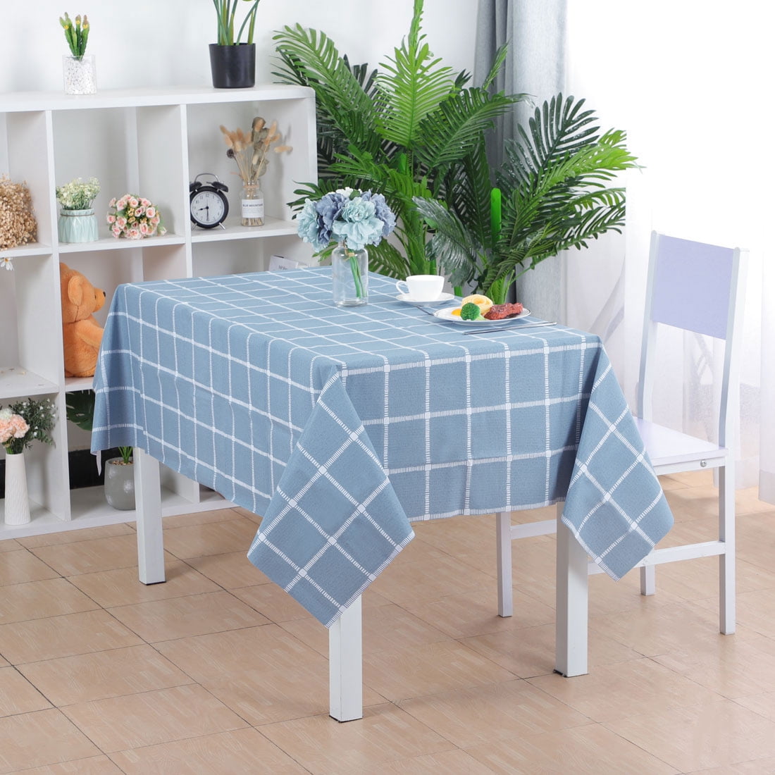 Rectangle Tablecloths Plaid Pattern PVC Table Cover Indoor Outdoor ...