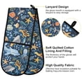 thumbnail image 4 of Dailycode Double Sided Oven Mitt with Loop Heat Resistant Kitchen Long Potholders 7" x 35" Starfish Whale Coral Octopus, 4 of 6
