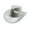 Silver-1, variant on Yuelianxi Western Cowboy Hat and Cowgirl Hat Pinch Front Wide Brim Bowler Hat Silver