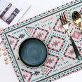 thumbnail image 4 of Un juego de cuatro piezas, diseño artístico con estampado bohemio, mantel individual de tela lavable para mesa, 4 of 5