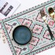 thumbnail image 4 of Un juego de cuatro piezas, diseño artístico con estampado bohemio, mantel individual de tela lavable para mesa, 4 of 5