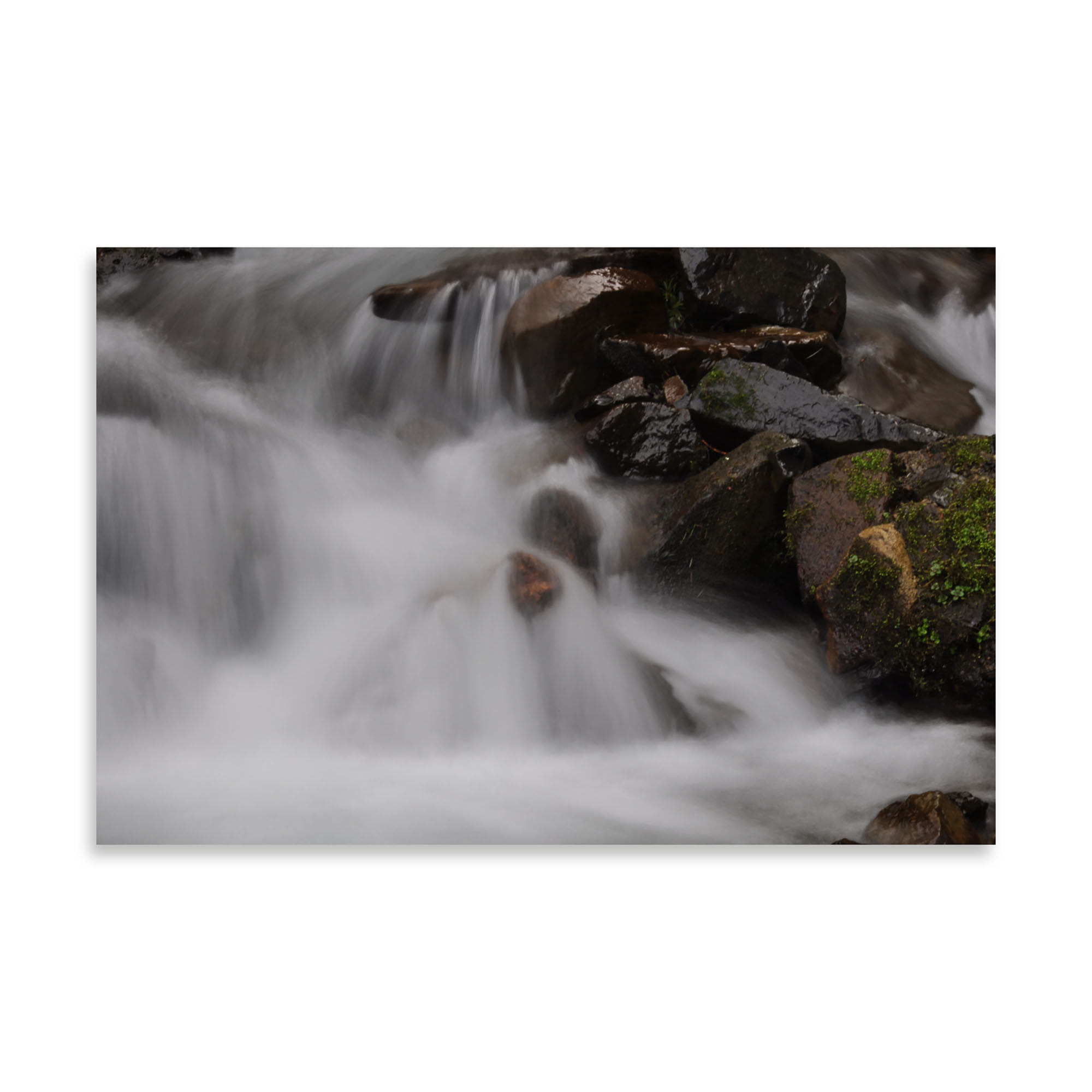 Frozen Waterfall Canvas Wall Art Picture Print 36x24in