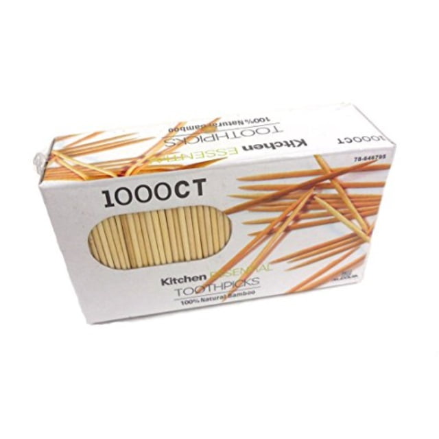 1000 count 100 natural bamboo toothpicks kitchen essential