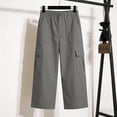 thumbnail image 7 of Lumtrix Cargo Capris For Women Summer Dressy Casual Loose Capri Pants With Pockets High Waisted Work Button Cropped Pant Gray XL, 7 of 7