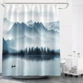 thumbnail image 1 of Abstract Shower Curtain 72 X 72 Inches With 12 Hooks Modern Aesthetic Abstract Stripe Shower Curtain Set For Bathtub Bathroom Gray Blue Brown Contemporary Abstract Painting Fabric Shower Curtains, 1 of 6