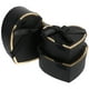 thumbnail image 1 of 1 juego de cajas con forma de corazón para San Valentín, cajas de cartón para galletas, flores, envoltorios para bodas, cumpleaños, regalos, embalaje negro., 1 of 6
