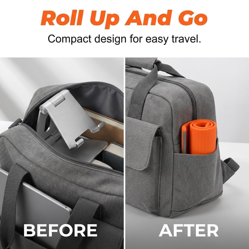 Silicone Phone Stand with Aluminum, Rollable Flexible Phone Holder, Adjustable Bendable Stand for Desk, Universal Tablet and Phone Mount, Portable Anti-Slip Support for Home Office Orange
