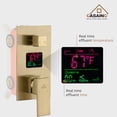 thumbnail image 5 of Boyel Living 10 inches Rain Shower System Wall Mount 2 Function Shower Faucet Set with Digital Temperature Display Brushed Gold, 5 of 11