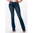 thumbnail image 2 of Grace In LA Women's Fleur De Lis Embellished Back Pockets Bootcut Stretch Jeans (26), 2 of 3