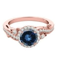 thumbnail image 6 of AoneJewelry Aonejewelry 1.35 Carat Round Shape Natural Blue Diamond Beautiful Engagement Wedding Ring Well Crafted In 14K Solid Rose White & Yellow Gold For Woman, 6 of 6