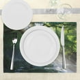 thumbnail image 3 of Ambesonne Nature Place Mats Set of 4, Jungle Sunlight Trees, Standard Size, Green White, 3 of 6