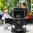 thumbnail image 3 of Costway 12V Mercedes Benz Actros Electric Kids Ride on Truck w/Remote Control&MP3 Black, 3 of 9