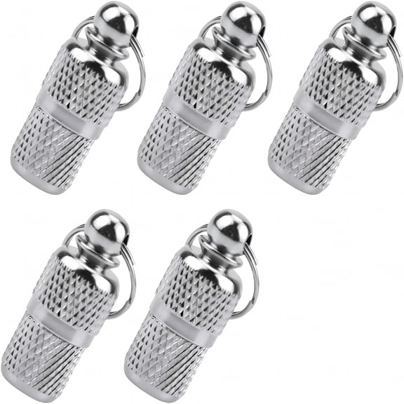 GASTROPOD Pet Safety Companion, Capsule Tube Design Anti-Lost Pet Id Tags For Privacy, Personalized Label Brass Nickel Plated Dog Cat Id Tags Silver