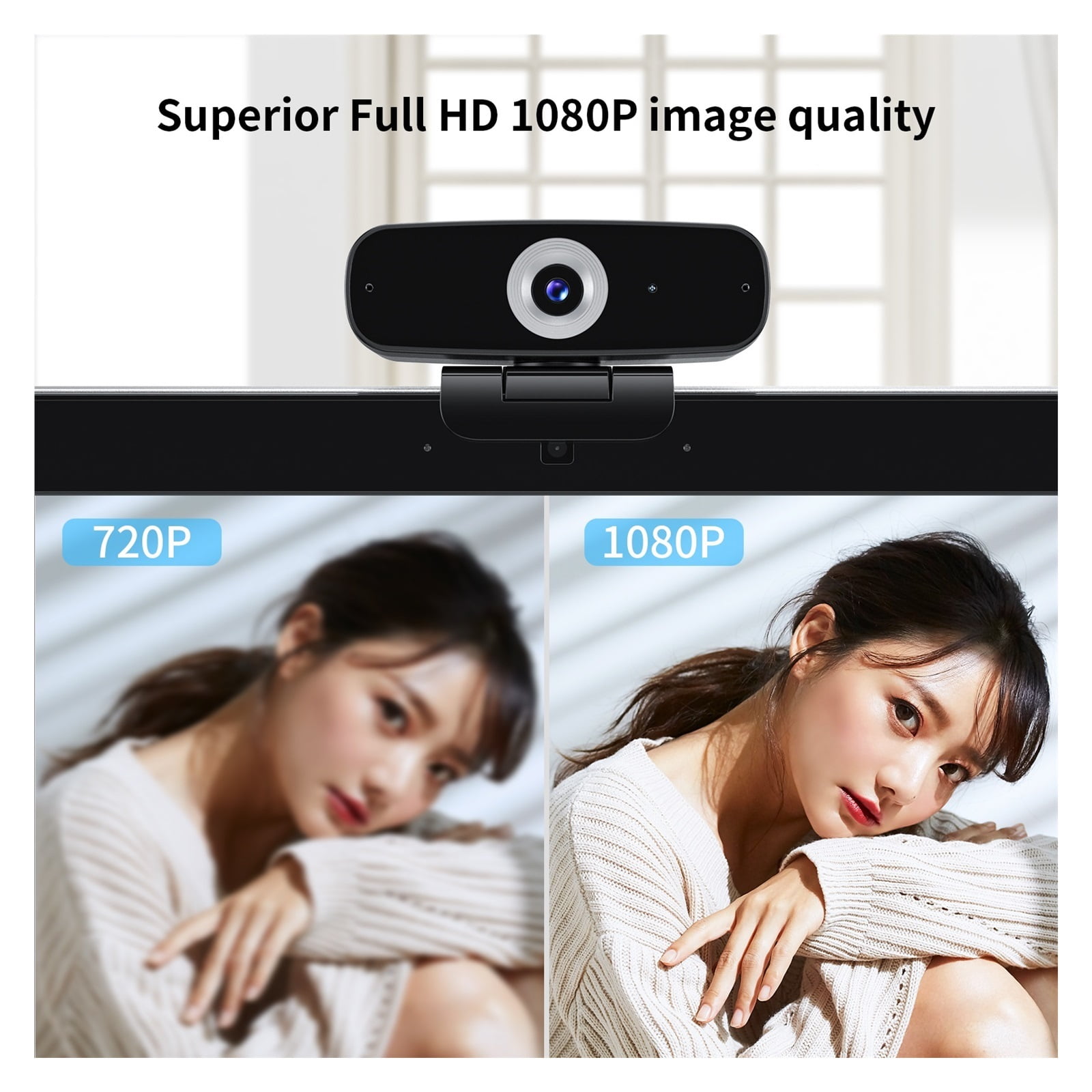 Webcam 1080p HD With Stereo Microphone Streaming For Conferencing, Live Streaming, Recording ,Full Clarity