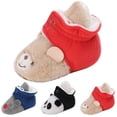 thumbnail image 4 of Otqutp Warm Boots for Toddler Winter Children Baby Boots Boys and Girls Cotton Shoes Cotton Wool Warm and Comfortable Cute Deer Bear Panda Shape(A,12-18 Months), 4 of 5