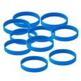 thumbnail image 1 of Pulseras de silicona y goma de moda en blanco, color azul, paquete de 3 a 50 unidades 65 cm, 1 of 8