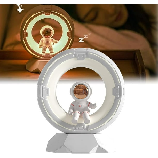 Luz de noche para niños, luz de noche de astronauta, tema espacial portátil para niños y adultos, lámpara de noche táctil LED recargable por USB, adornos de escritorio creativos para dormitorio, sala
