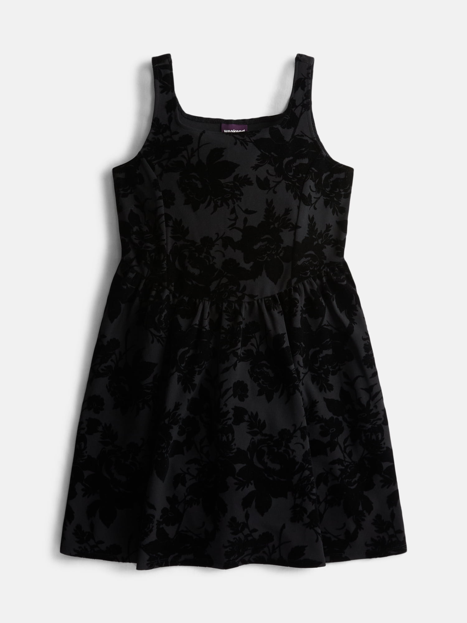 Weekend Academy Girls Sleeveless Flocked Velvet Dress, Sizes 4-18